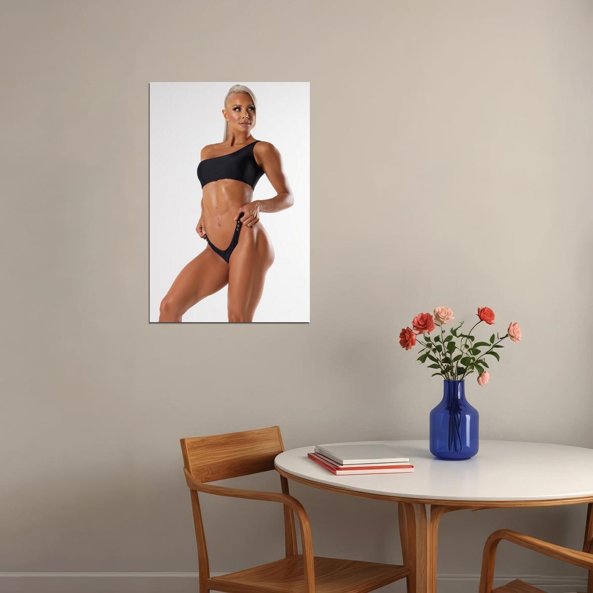 Lauren Simpson Hot Fitness Model Poster Sexy Bikini Wall Art Inspirational Workout Room Decor Aesthetic Sports Print Gym Motivational Wall Decor Athletic Icon HD Photo Print