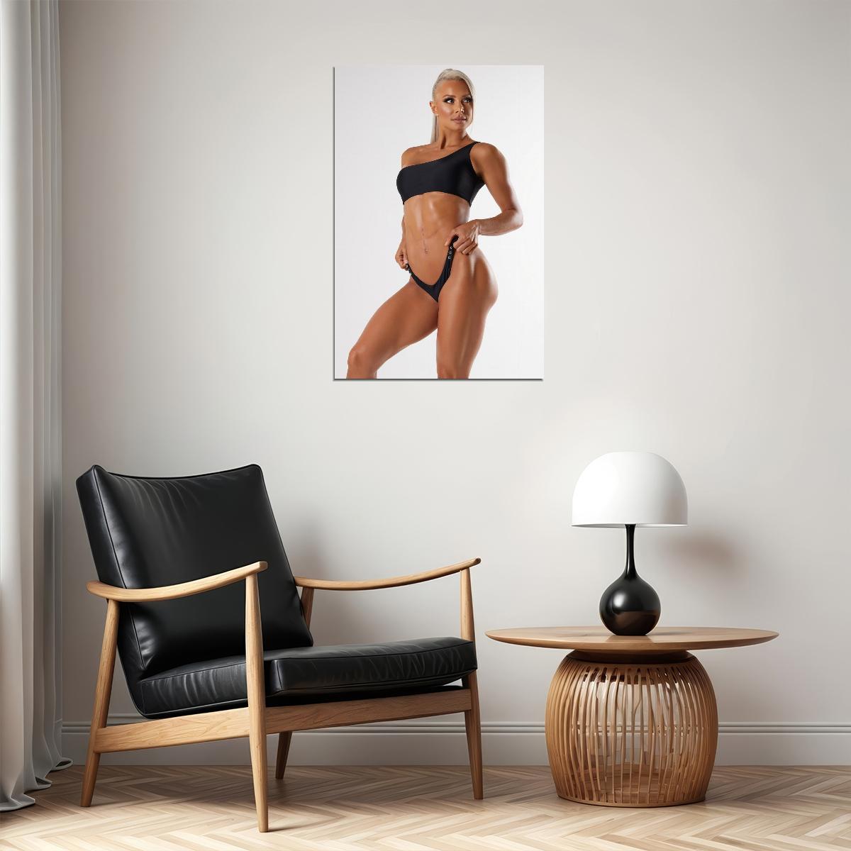 Lauren Simpson Hot Fitness Model Poster Sexy Bikini Wall Art Inspirational Workout Room Decor Aesthetic Sports Print Gym Motivational Wall Decor Athletic Icon HD Photo Print