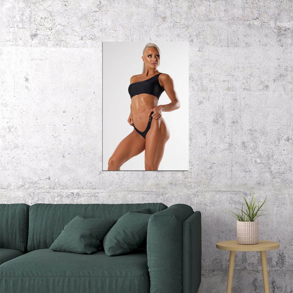 Lauren Simpson Hot Fitness Model Poster Sexy Bikini Wall Art Inspirational Workout Room Decor Aesthetic Sports Print Gym Motivational Wall Decor Athletic Icon HD Photo Print