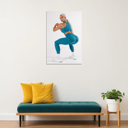 Lauren Simpson Hot Fitness Model Poster Strong Sexy Women Wall Art Inspirational Workout Room Decor Aesthetic Sports Print Gym Motivational Wall Decor Athletic Icon HD Photo Print