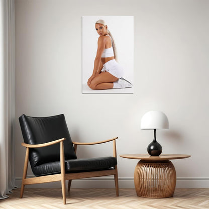 Lauren Simpson Hot Fitness Model Poster Strong Sexy Women Wall Art Inspirational Workout Room Decor Aesthetic Sports Print Gym Motivational Wall Decor Athletic Icon HD Photo Print