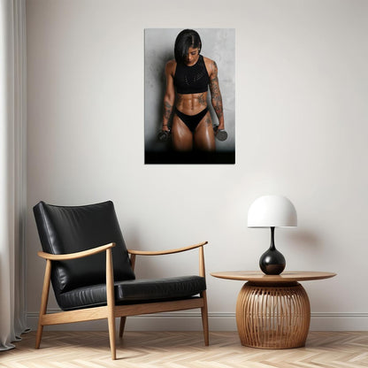 Massy Arias Hot Fitness Model Poster Strong Sexy Women Wall Art Inspirational Workout Room Decor Aesthetic Sports Print Gym Motivational Wall Decor Athletic Icon HD Photo Print