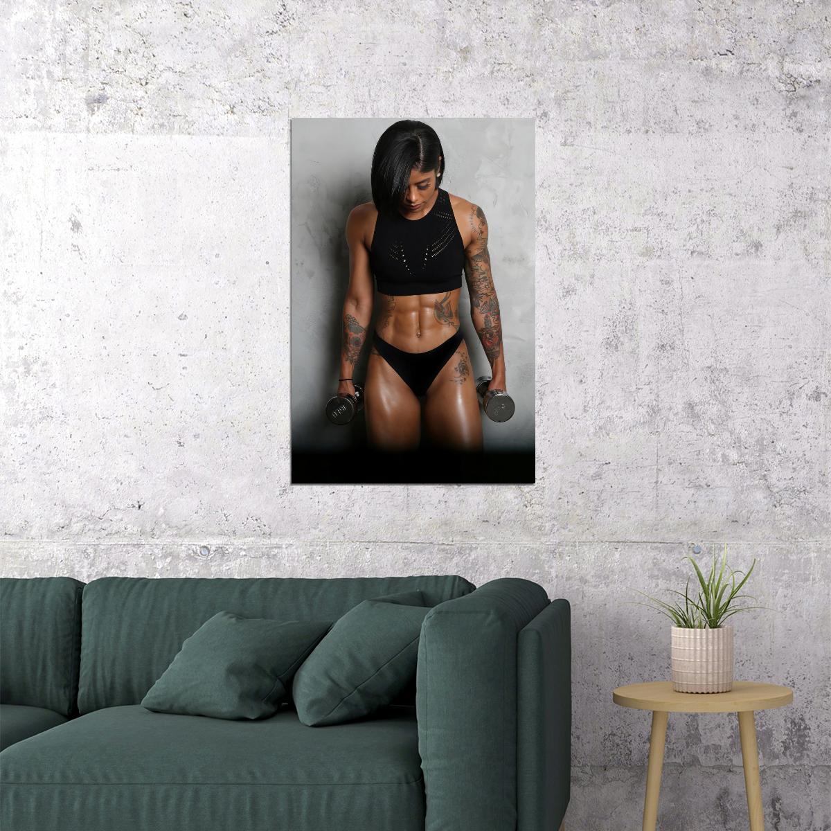 Massy Arias Hot Fitness Model Poster Strong Sexy Women Wall Art Inspirational Workout Room Decor Aesthetic Sports Print Gym Motivational Wall Decor Athletic Icon HD Photo Print