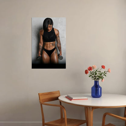 Massy Arias Hot Fitness Model Poster Strong Sexy Women Wall Art Inspirational Workout Room Decor Aesthetic Sports Print Gym Motivational Wall Decor Athletic Icon HD Photo Print