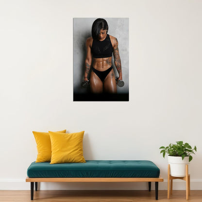 Massy Arias Hot Fitness Model Poster Strong Sexy Women Wall Art Inspirational Workout Room Decor Aesthetic Sports Print Gym Motivational Wall Decor Athletic Icon HD Photo Print