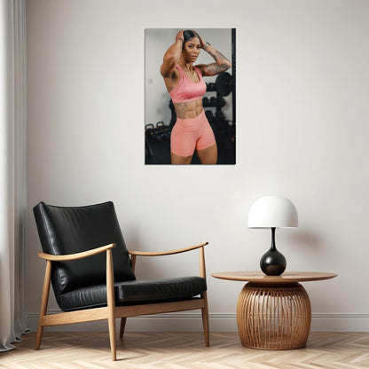 Massy Arias Hot Fitness Model Poster Gym Icon Motivational Wall Art Inspirational Workout Room Decor Aesthetic Sports Print Exercise Wall Decor Athletic Icon HD Photo Print