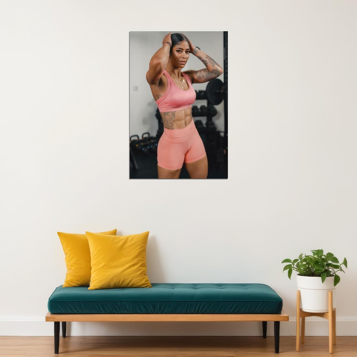 Massy Arias Hot Fitness Model Poster Gym Icon Motivational Wall Art Inspirational Workout Room Decor Aesthetic Sports Print Exercise Wall Decor Athletic Icon HD Photo Print