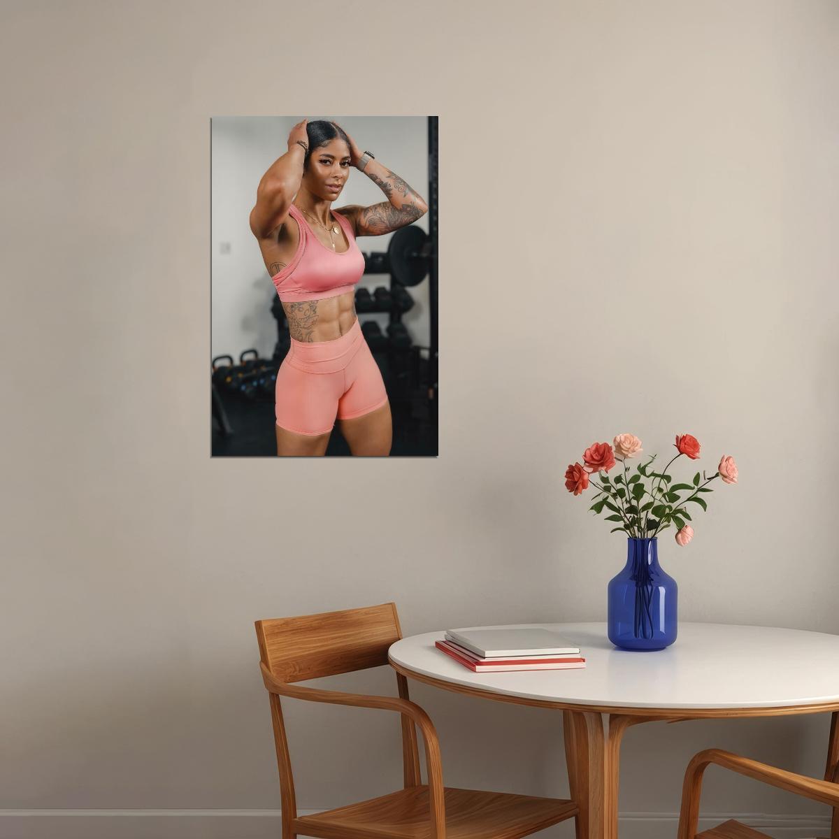 Massy Arias Hot Fitness Model Poster Gym Icon Motivational Wall Art Inspirational Workout Room Decor Aesthetic Sports Print Exercise Wall Decor Athletic Icon HD Photo Print