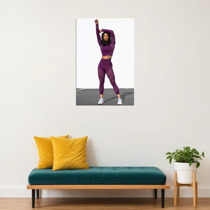 Massy Arias Hot Fitness Model Poster Gym Icon Motivational Wall Art Inspirational Workout Room Decor Aesthetic Sports Print Exercise Wall Decor Athletic Icon HD Photo Print