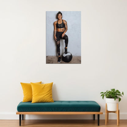 Massy Arias Hot Fitness Model Poster Strong Sexy Women Wall Art Inspirational Workout Room Decor Aesthetic Sports Print Gym Motivational Wall Decor Athletic Icon HD Photo Print