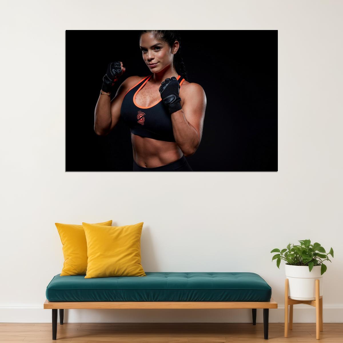 Michelle Lewin Hot Fitness Model Poster Gym Icon Motivational Wall Art Sexy Inspirational Workout Room Decor Aesthetic Sports Print Exercise Wall Decor Athletic Icon HD Photo Print