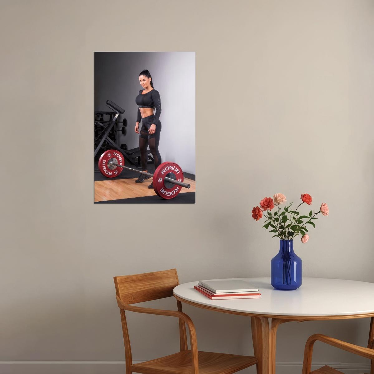 Michelle Lewin Hot Fitness Model Poster Gym Icon Motivational Wall Art Sexy Inspirational Workout Room Decor Aesthetic Sports Print Exercise Wall Decor Athletic Icon HD Photo Print