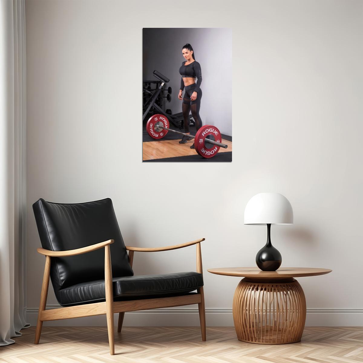 Michelle Lewin Hot Fitness Model Poster Gym Icon Motivational Wall Art Sexy Inspirational Workout Room Decor Aesthetic Sports Print Exercise Wall Decor Athletic Icon HD Photo Print