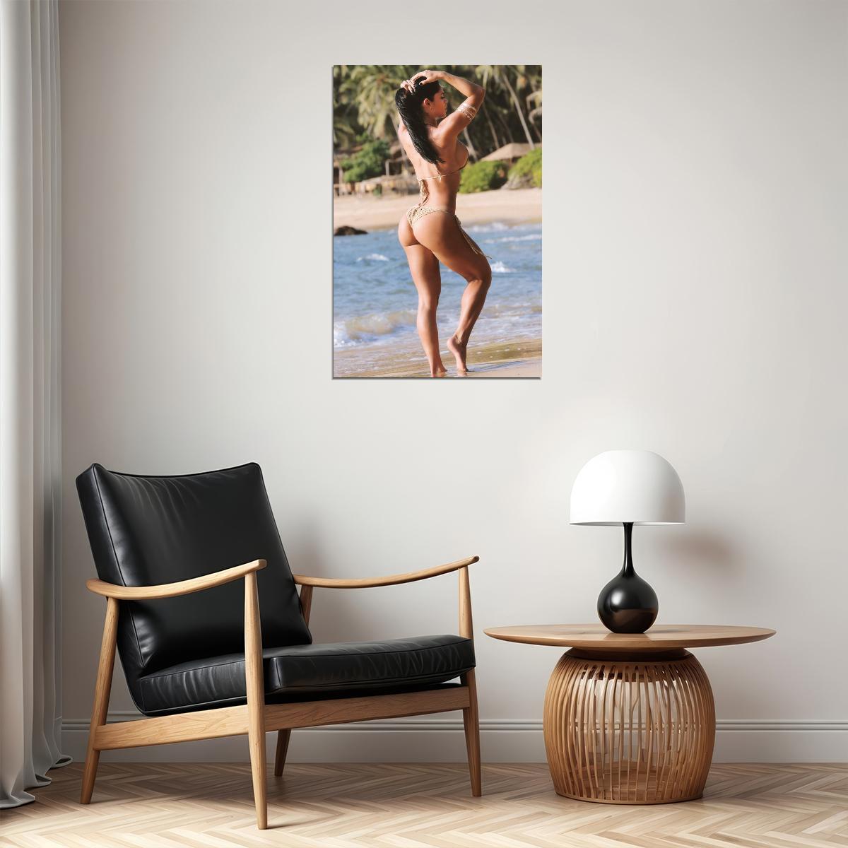 Michelle Lewin Hot Fitness Model Poster Sexy Bikini Wall Art Inspirational Workout Room Decor Aesthetic Sports Print Gym Motivational Wall Decor Athletic Icon HD Photo Print - xonomax