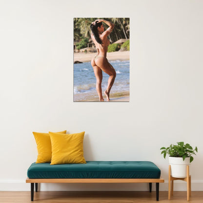 Michelle Lewin Hot Fitness Model Poster Sexy Bikini Wall Art Inspirational Workout Room Decor Aesthetic Sports Print Gym Motivational Wall Decor Athletic Icon HD Photo Print - xonomax