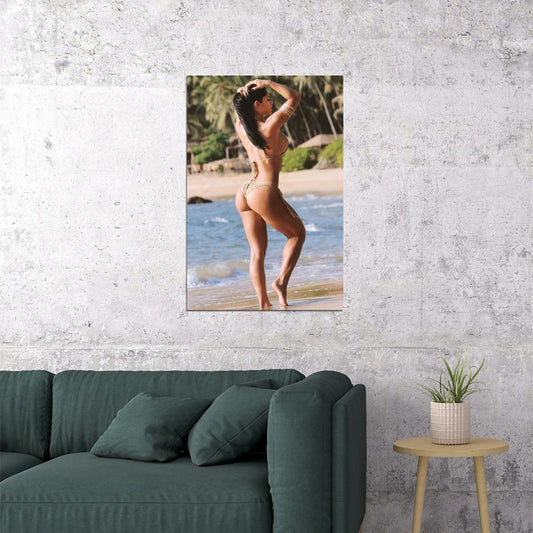 Michelle Lewin Hot Fitness Model Poster Sexy Bikini Wall Art Inspirational Workout Room Decor Aesthetic Sports Print Gym Motivational Wall Decor Athletic Icon HD Photo Print - xonomax