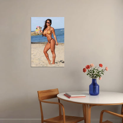 Michelle Lewin Hot Fitness Model Poster Sexy Bikini Wall Art Inspirational Workout Room Decor Aesthetic Sports Print Gym Motivational Wall Decor Athletic Icon HD Photo Print - xonomax