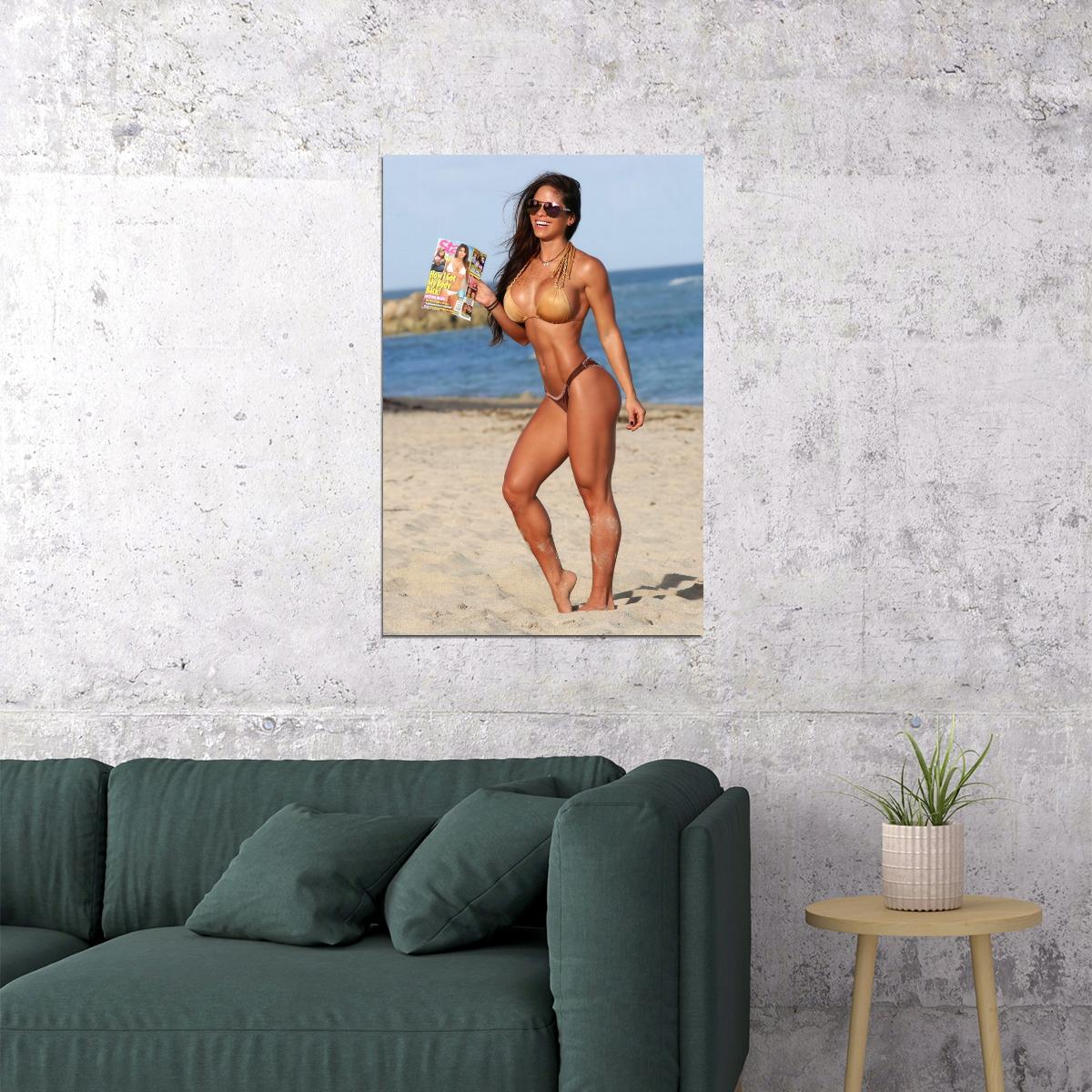 Michelle Lewin Hot Fitness Model Poster Sexy Bikini Wall Art Inspirational Workout Room Decor Aesthetic Sports Print Gym Motivational Wall Decor Athletic Icon HD Photo Print - xonomax