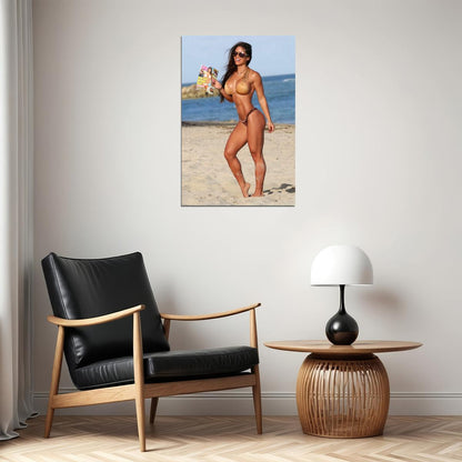 Michelle Lewin Hot Fitness Model Poster Sexy Bikini Wall Art Inspirational Workout Room Decor Aesthetic Sports Print Gym Motivational Wall Decor Athletic Icon HD Photo Print - xonomax