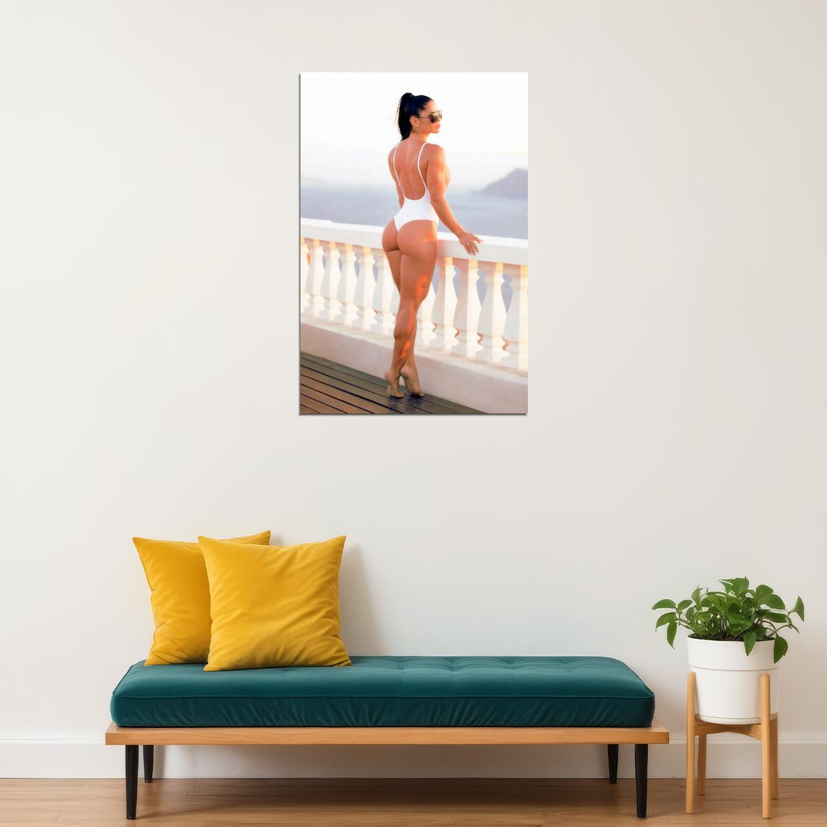 Michelle Lewin Hot Fitness Model Poster Sexy Bikini Wall Art Inspirational Workout Room Decor Aesthetic Sports Print Gym Motivational Wall Decor Athletic Icon HD Photo Print - xonomax