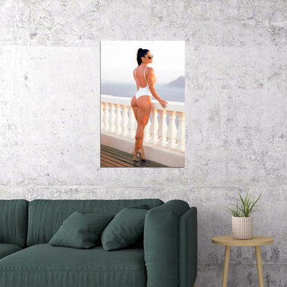 Michelle Lewin Hot Fitness Model Poster Sexy Bikini Wall Art Inspirational Workout Room Decor Aesthetic Sports Print Gym Motivational Wall Decor Athletic Icon HD Photo Print - xonomax