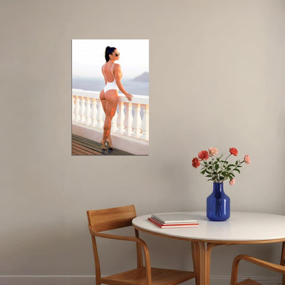 Michelle Lewin Hot Fitness Model Poster Sexy Bikini Wall Art Inspirational Workout Room Decor Aesthetic Sports Print Gym Motivational Wall Decor Athletic Icon HD Photo Print - xonomax