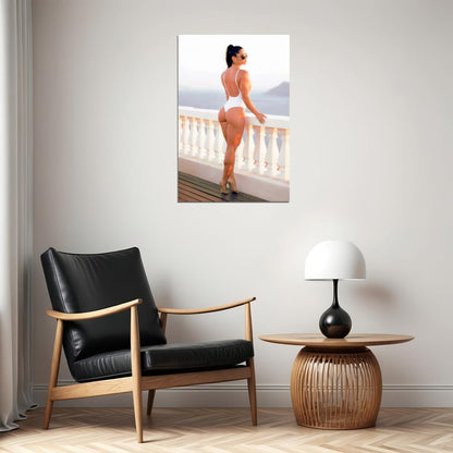 Michelle Lewin Hot Fitness Model Poster Sexy Bikini Wall Art Inspirational Workout Room Decor Aesthetic Sports Print Gym Motivational Wall Decor Athletic Icon HD Photo Print - xonomax