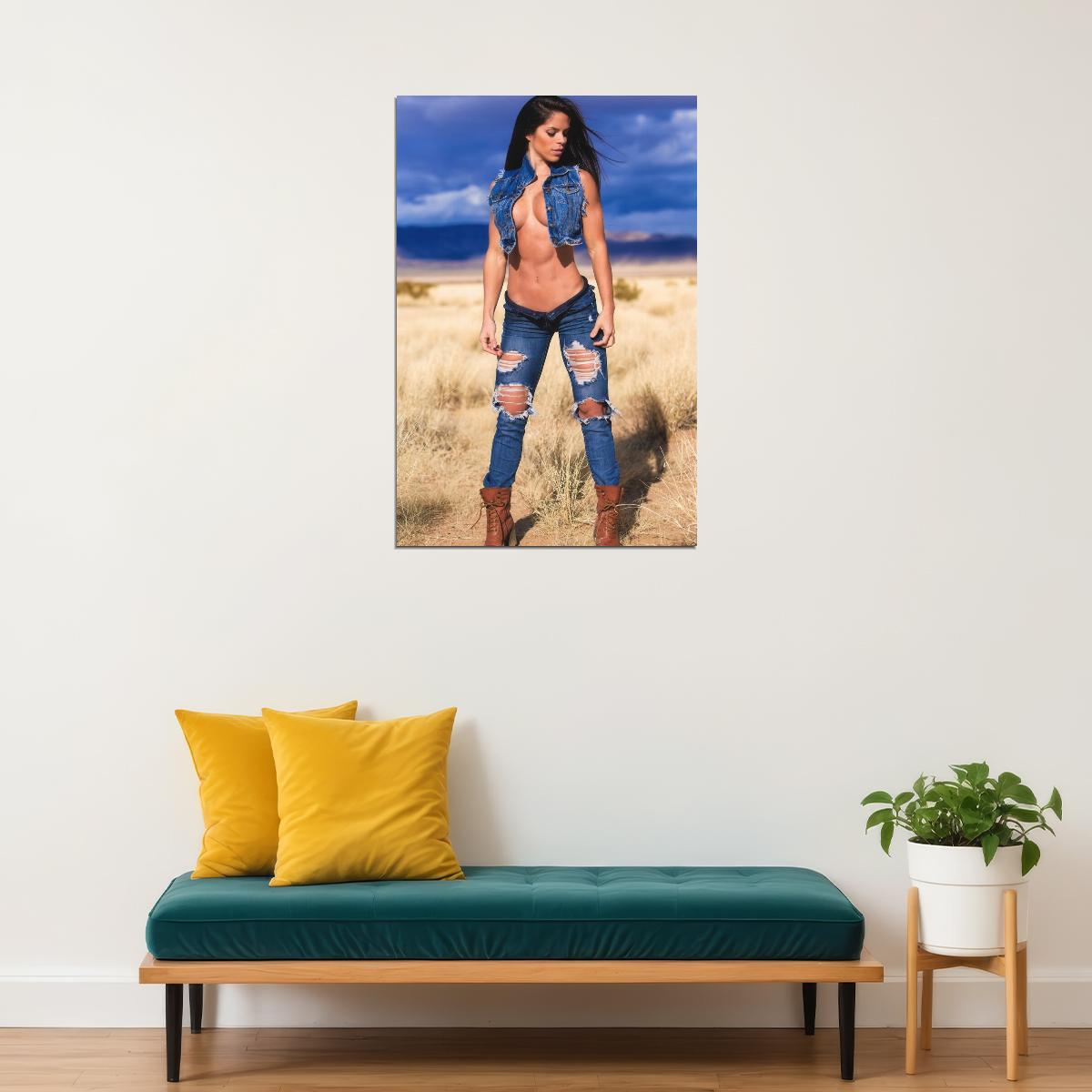 Michelle Lewin Hot Fitness Model Poster Gym Icon Motivational Wall Art Sexy Inspirational Workout Room Decor Aesthetic Sports Print Exercise Wall Decor Athletic Icon HD Photo Print - xonomax