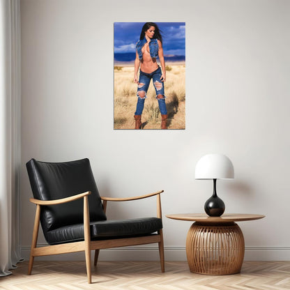 Michelle Lewin Hot Fitness Model Poster Gym Icon Motivational Wall Art Sexy Inspirational Workout Room Decor Aesthetic Sports Print Exercise Wall Decor Athletic Icon HD Photo Print - xonomax