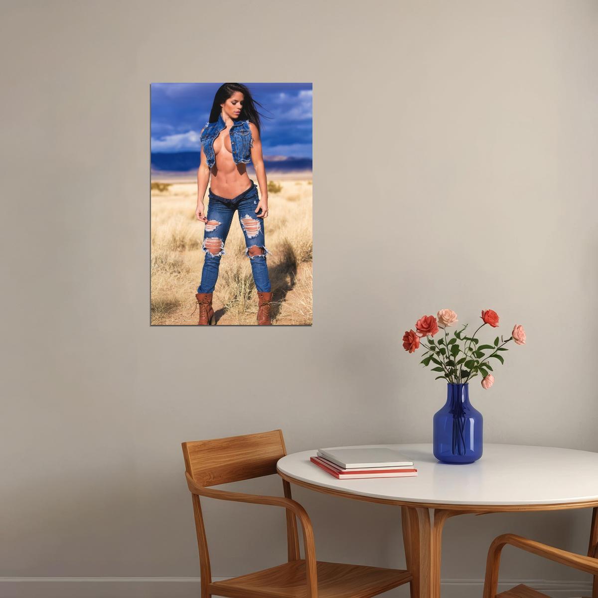 Michelle Lewin Hot Fitness Model Poster Gym Icon Motivational Wall Art Sexy Inspirational Workout Room Decor Aesthetic Sports Print Exercise Wall Decor Athletic Icon HD Photo Print - xonomax