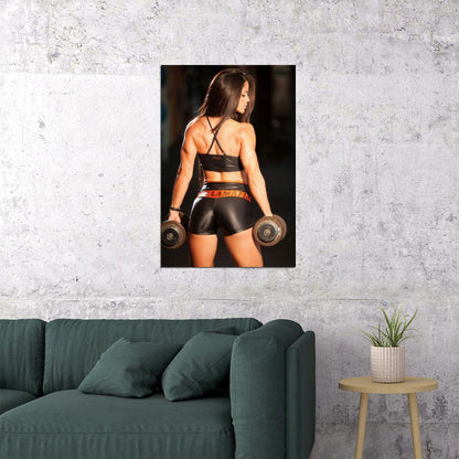 Michelle Lewin Hot Fitness Model Poster Gym Icon Motivational Wall Art Sexy Inspirational Workout Room Decor Aesthetic Sports Print Exercise Wall Decor Athletic Icon HD Photo Print - xonomax