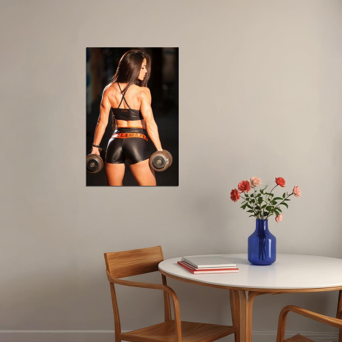 Michelle Lewin Hot Fitness Model Poster Gym Icon Motivational Wall Art Sexy Inspirational Workout Room Decor Aesthetic Sports Print Exercise Wall Decor Athletic Icon HD Photo Print - xonomax