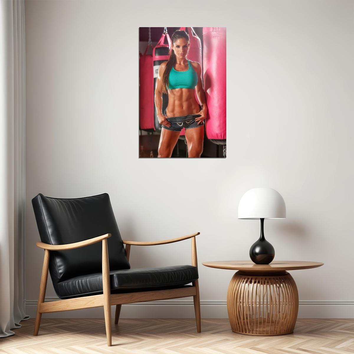 Michelle Lewin Hot Fitness Model Poster Gym Icon Motivational Wall Art Sexy Inspirational Workout Room Decor Aesthetic Sports Print Exercise Wall Decor Athletic Icon HD Photo Print - xonomax