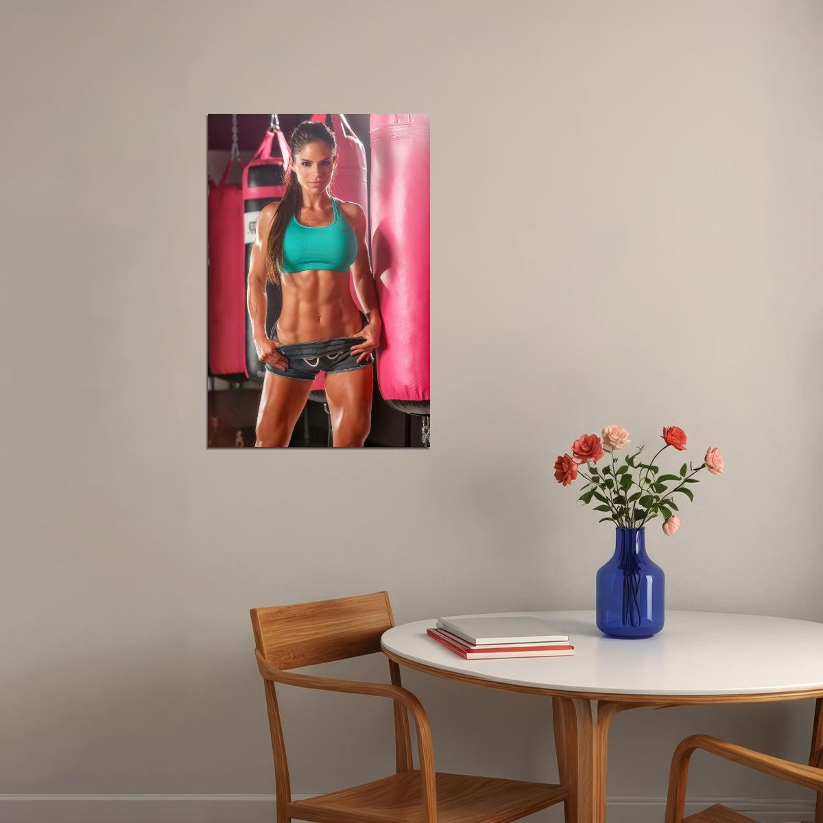 Michelle Lewin Hot Fitness Model Poster Gym Icon Motivational Wall Art Sexy Inspirational Workout Room Decor Aesthetic Sports Print Exercise Wall Decor Athletic Icon HD Photo Print - xonomax