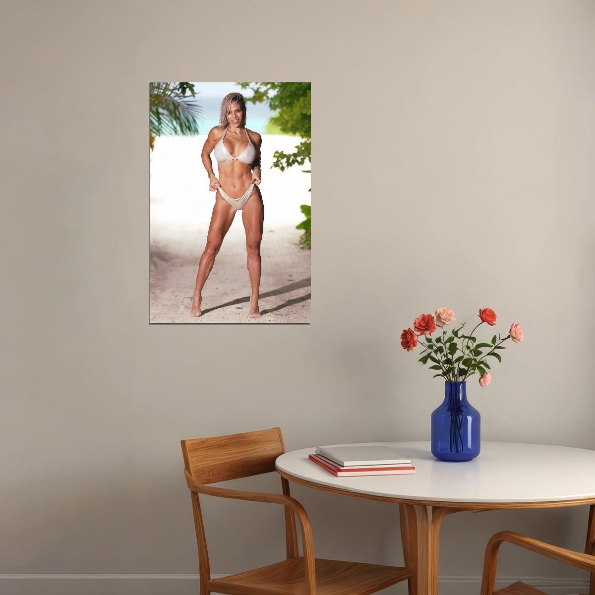 Michelle Lewin Hot Fitness Model Poster Sexy Bikini Wall Art Inspirational Workout Room Decor Aesthetic Sports Print Gym Motivational Wall Decor Athletic Icon HD Photo Print - xonomax