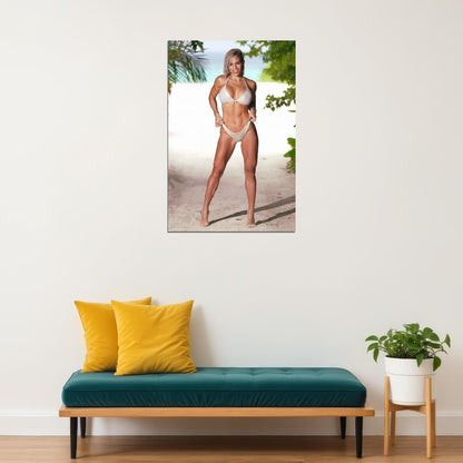Michelle Lewin Hot Fitness Model Poster Sexy Bikini Wall Art Inspirational Workout Room Decor Aesthetic Sports Print Gym Motivational Wall Decor Athletic Icon HD Photo Print - xonomax