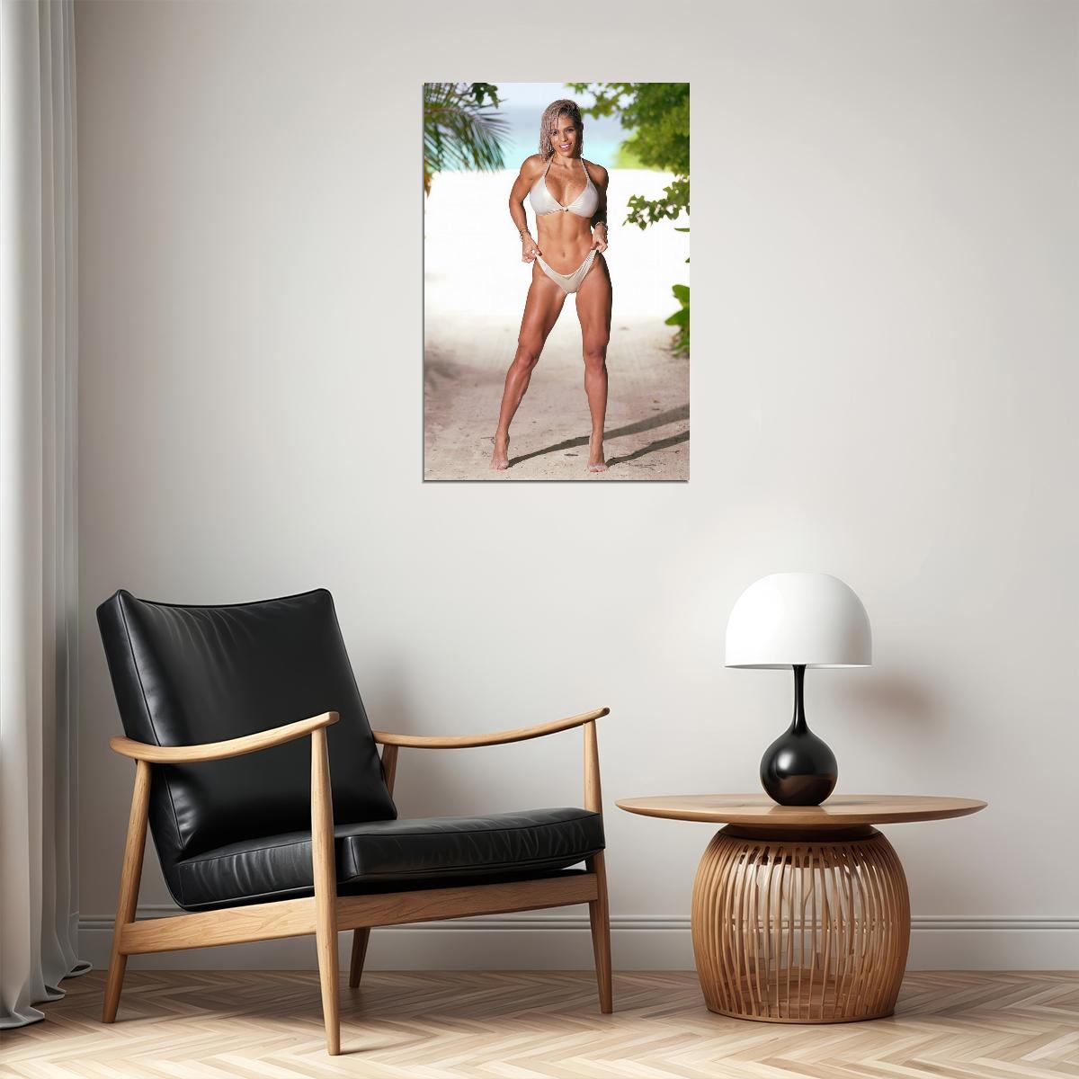 Michelle Lewin Hot Fitness Model Poster Sexy Bikini Wall Art Inspirational Workout Room Decor Aesthetic Sports Print Gym Motivational Wall Decor Athletic Icon HD Photo Print - xonomax