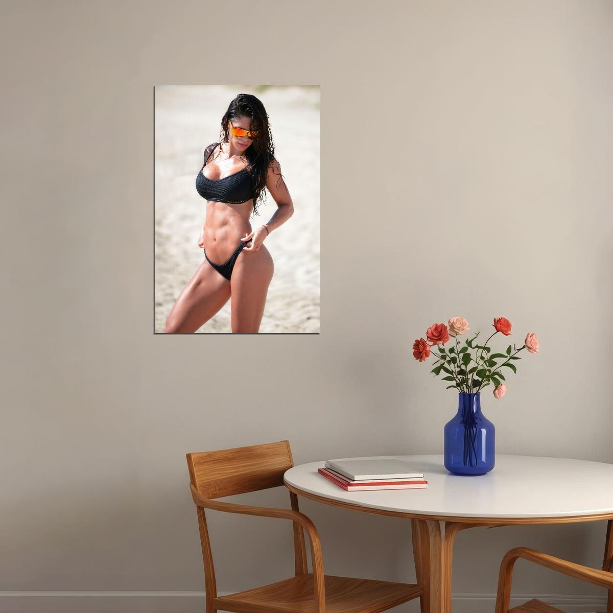 Michelle Lewin Hot Fitness Model Poster Sexy Bikini Wall Art Inspirational Workout Room Decor Aesthetic Sports Print Gym Motivational Wall Decor Athletic Icon HD Photo Print - xonomax