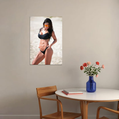 Michelle Lewin Hot Fitness Model Poster Sexy Bikini Wall Art Inspirational Workout Room Decor Aesthetic Sports Print Gym Motivational Wall Decor Athletic Icon HD Photo Print - xonomax