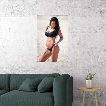 Michelle Lewin Hot Fitness Model Poster Sexy Bikini Wall Art Inspirational Workout Room Decor Aesthetic Sports Print Gym Motivational Wall Decor Athletic Icon HD Photo Print - xonomax