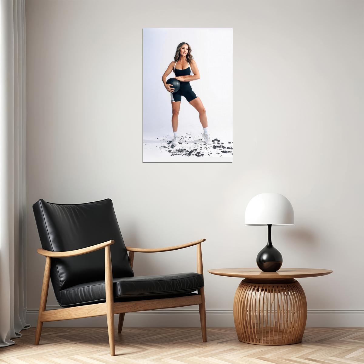 Paige Hathaway Hot Fitness Model Poster Strong Sexy Women Wall Art Inspirational Workout Room Decor Aesthetic Sports Print Gym Motivational Wall Decor Athletic Icon HD Photo Print