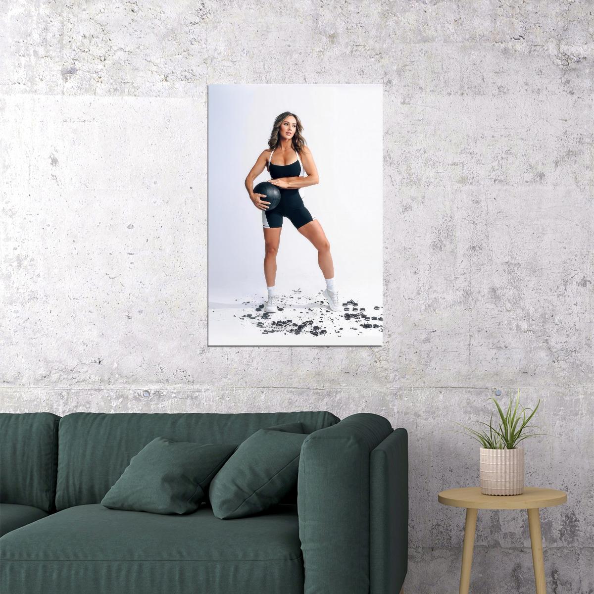 Paige Hathaway Hot Fitness Model Poster Strong Sexy Women Wall Art Inspirational Workout Room Decor Aesthetic Sports Print Gym Motivational Wall Decor Athletic Icon HD Photo Print