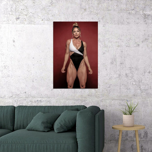 Paige Hathaway Hot Fitness Model Poster Strong Sexy Women Wall Art Inspirational Workout Room Decor Aesthetic Sports Print Gym Motivational Wall Decor Athletic Icon HD Photo Print - xonomax