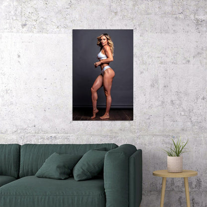 Paige Hathaway Hot Fitness Model Poster Strong Sexy Women Wall Art Inspirational Workout Room Decor Aesthetic Sports Print Gym Motivational Wall Decor Athletic Icon HD Photo Print