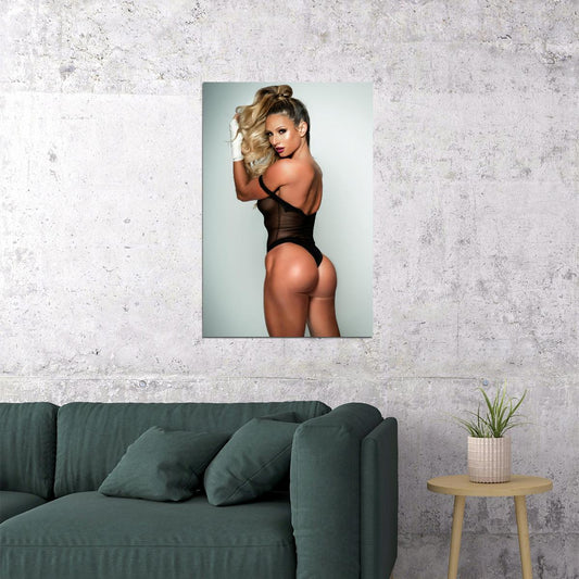 Paige Hathaway Hot Fitness Model Poster Strong Sexy Women Wall Art Inspirational Workout Room Decor Aesthetic Sports Print Gym Motivational Wall Decor Athletic Icon HD Photo Print - xonomax