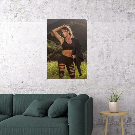 Paige Hathaway Hot Fitness Model Poster Strong Sexy Women Wall Art Inspirational Workout Room Decor Aesthetic Sports Print Gym Motivational Wall Decor Athletic Icon HD Photo Print - xonomax