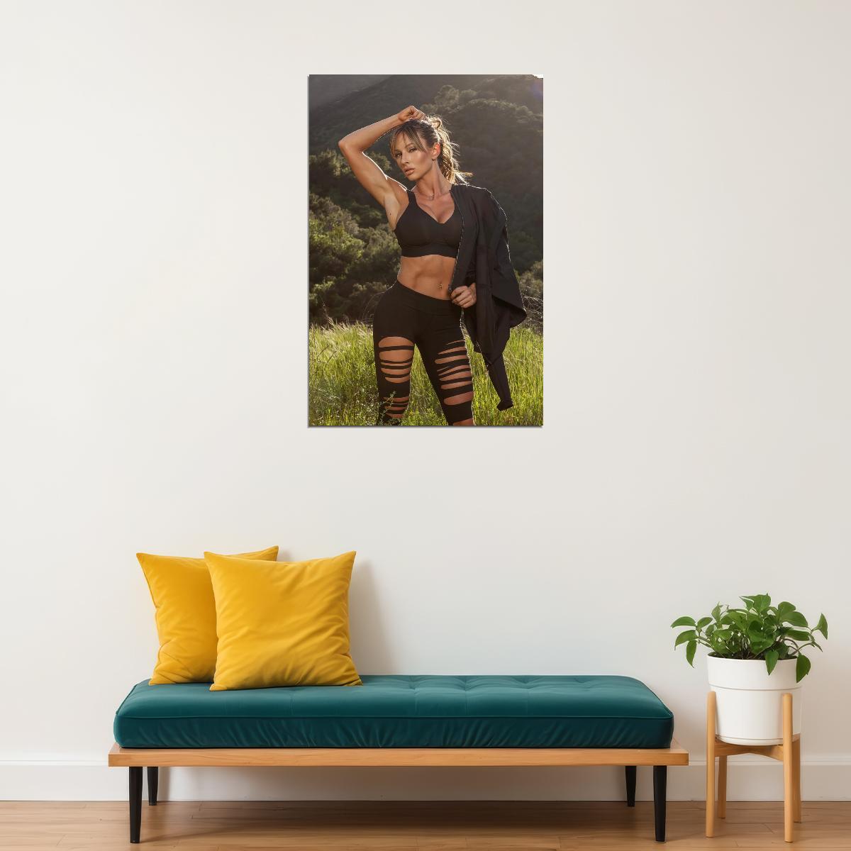 Paige Hathaway Hot Fitness Model Poster Strong Sexy Women Wall Art Inspirational Workout Room Decor Aesthetic Sports Print Gym Motivational Wall Decor Athletic Icon HD Photo Print - xonomax