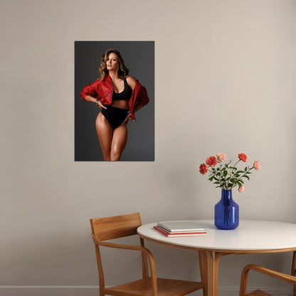 Paige Hathaway Hot Fitness Model Poster Strong Sexy Women Wall Art Inspirational Workout Room Decor Aesthetic Sports Print Gym Motivational Wall Decor Athletic Icon HD Photo Print