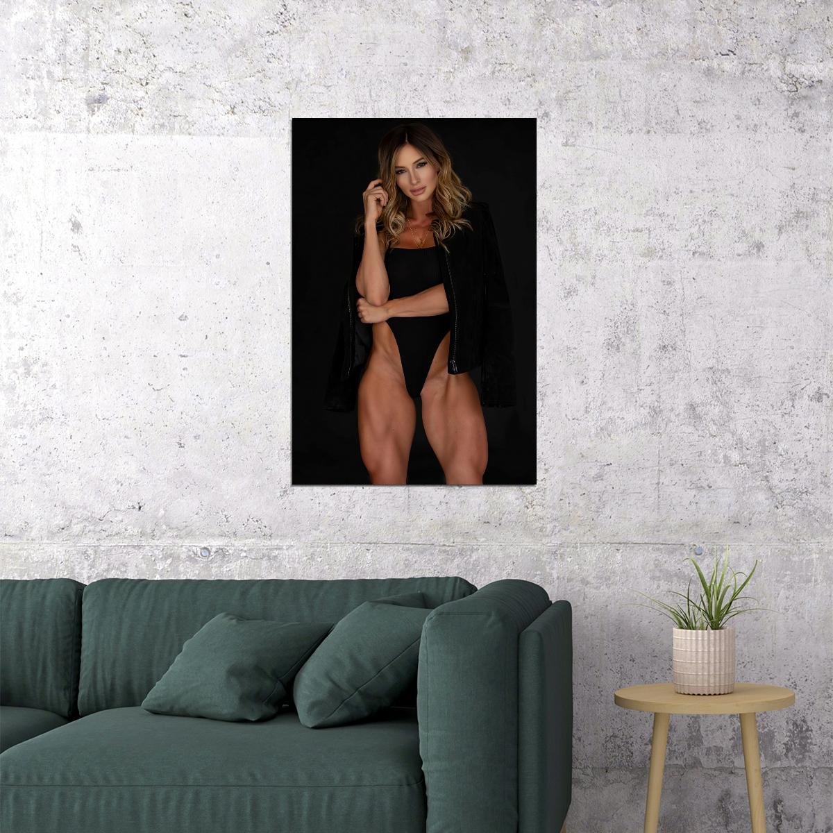 Paige Hathaway Hot Fitness Model Poster Strong Sexy Women Wall Art Inspirational Workout Room Decor Aesthetic Sports Print Gym Motivational Wall Decor Athletic Icon HD Photo Print