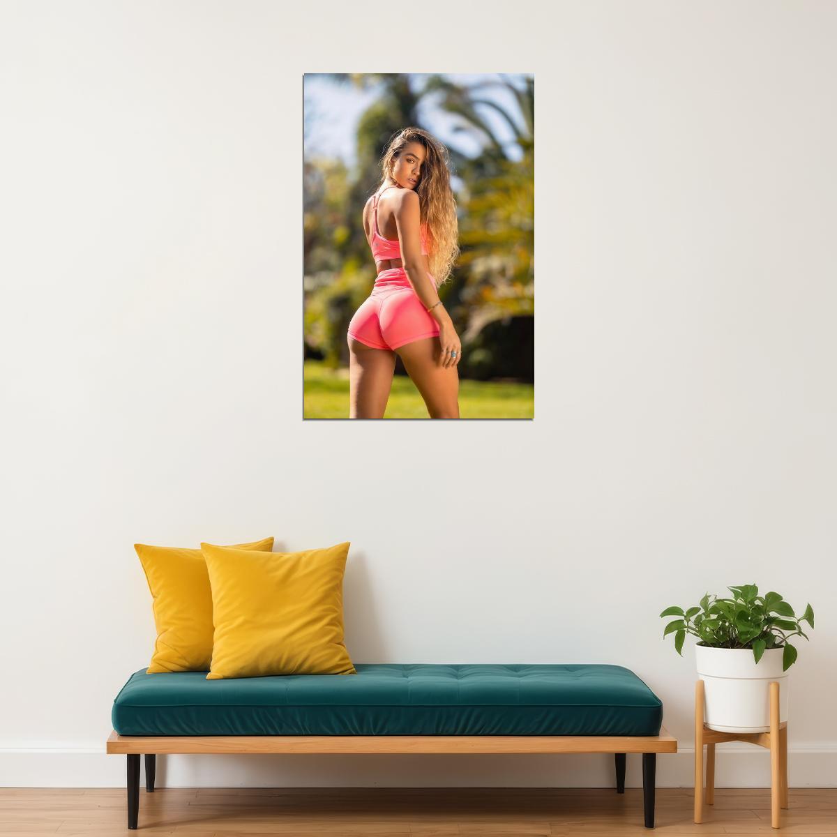 Sommer Ray Hot Fitness Model Poster Sexy Female Wall Art Inspirational Workout Room Decor Aesthetic Sports Print Gym Motivational Wall Decor Athletic Icon HD Photo Print - xonomax